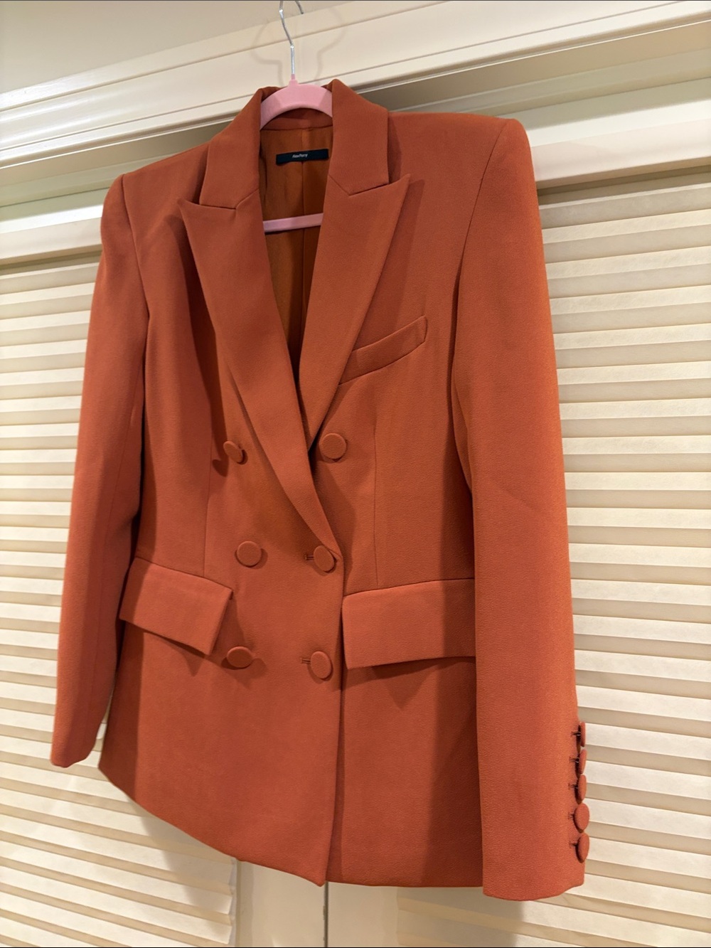 NWOT Alex Perry Double-Breasted Blazer in Rust, Size US 6 - Picture 4 of 11